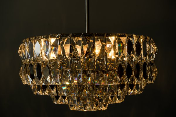 Nickel-Plated Crystal Chandelier from Bakalowits & Söhne, 1960s-SPD-674843