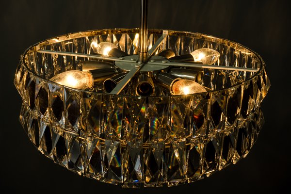 Nickel-Plated Crystal Chandelier from Bakalowits & Söhne, 1960s-SPD-674843