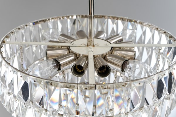 Nickel-Plated Crystal Chandelier from Bakalowits & Söhne, 1960s-SPD-674843