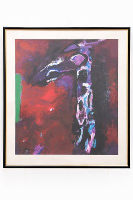 Nico Molenkamp, Giraffe, 20th Century, Oil on Canvas, Framed-EZZ-1736853