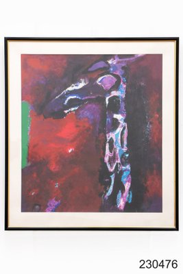 Nico Molenkamp, Giraffe, 20th Century, Oil on Canvas, Framed-EZZ-1736853