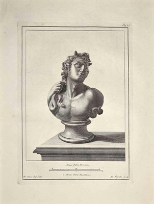 Nicola Fiorillo, Ancient Roman Bust, Etching, Late 18th-Century-ZCI-974281