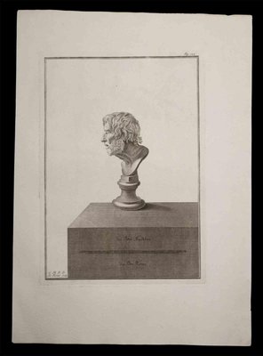 Nicola Fiorillo, Ancient Roman Bust, Original Etching, 18th Century-ZCI-1379399