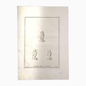 Nicola Fiorillo, Ancient Roman Statues, Original Etching, 18th-Century-ZCI-1165771