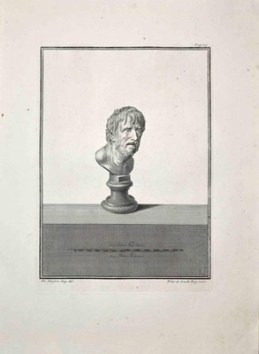 Nicola Fiorillo, Hermes, Ancient Roman Statue, Original Etching, 18th Century-ZCI-1379396