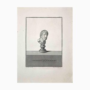 Nicola Fiorillo, Hermes, Ancient Roman Statue, Original Etching, 18th Century-ZCI-1379396