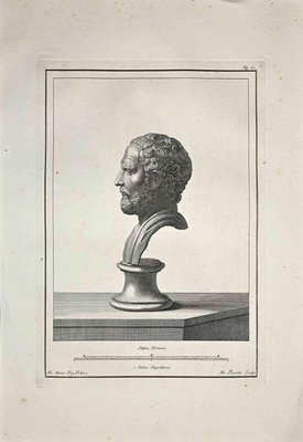 Nicola Fiorillo, Profile of Ancient Roman Bust, Etching, Late 18th-Century-ZCI-972051