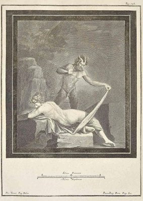 Nicola Vanni, Ancient Roman Fresco Herculaneum, Etching, 18th Century-ZCI-1423520