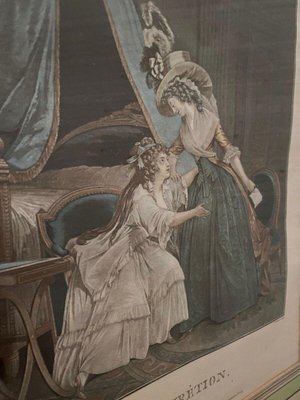 Nicolas Lavreince Janinet, Romantic Indiscretion, Engraving, Framed-QKG-1814060