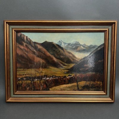 Nicole Bellocq, Mountain Landscape, Oil on Panel-QKG-2031868