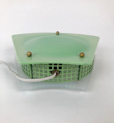 Night Light with Green and White Shades in Plastic, Austria, 1950s-BAF-1095155