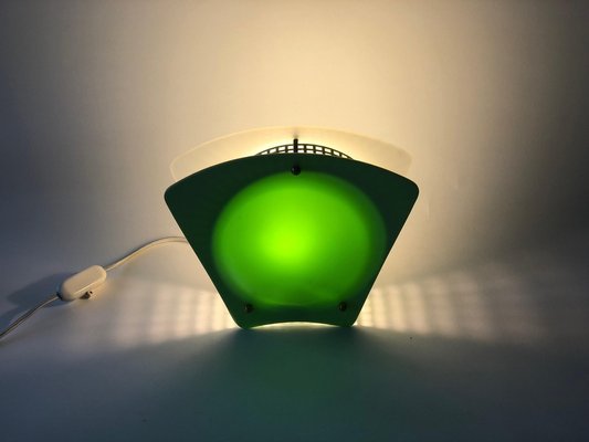 Night Light with Green and White Shades in Plastic, Austria, 1950s-BAF-1095155