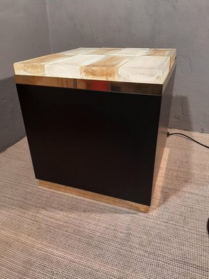 Nightstand / Coffee Table in Decorated Glass Bricks, 2000s-OHK-830304