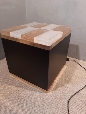 Nightstand / Coffee Table in Decorated Glass Bricks, 2000s-OHK-830304