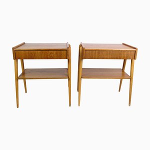 Nightstands in Teak by Ab Carlström & Co Furniture Factory, 1950s, Set of 2-UY-1813955