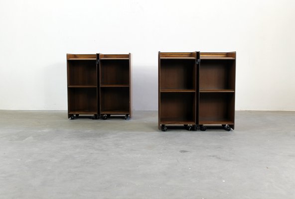 Nightstands in Walnut by by Tobia & Afra Scarpa for Maxalto, Italy, 1970s, Set of 2-IVC-1741455