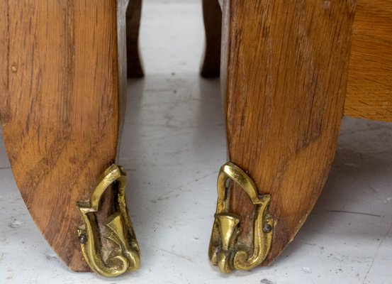 Nightstands or Bedside Cabinets in Oak with Marble Tops, France, 1960s, Set of 2-RIU-1142232