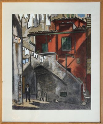 Niklavs Strunke, Rome, Trastevere, 1963, Mixed Media on Paper-FNC-2029064