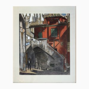 Niklavs Strunke, Rome, Trastevere, 1963, Mixed Media on Paper-FNC-2029064