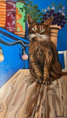 Nino Nasidze, My District Cat, 2024, Acrylic on Canvas-CHG-2037928