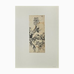 Nishimura Nantei, Village, Ink Drawing, Early 19th Century-ZCI-2029251