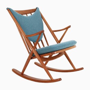 No. 182 Teak Rocking Chair by Frank Reenskaug for Bramin, 1960s-NIX-1790880