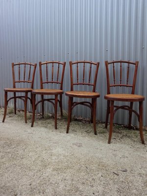 No. 66 Bistro Dining Chairs from Thonet, Vienna, Austria, 1910s, Set of 4-EA-1807312