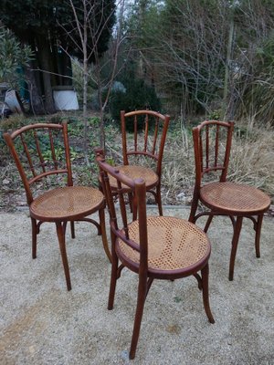 No. 66 Bistro Dining Chairs from Thonet, Vienna, Austria, 1910s, Set of 4-EA-1807312