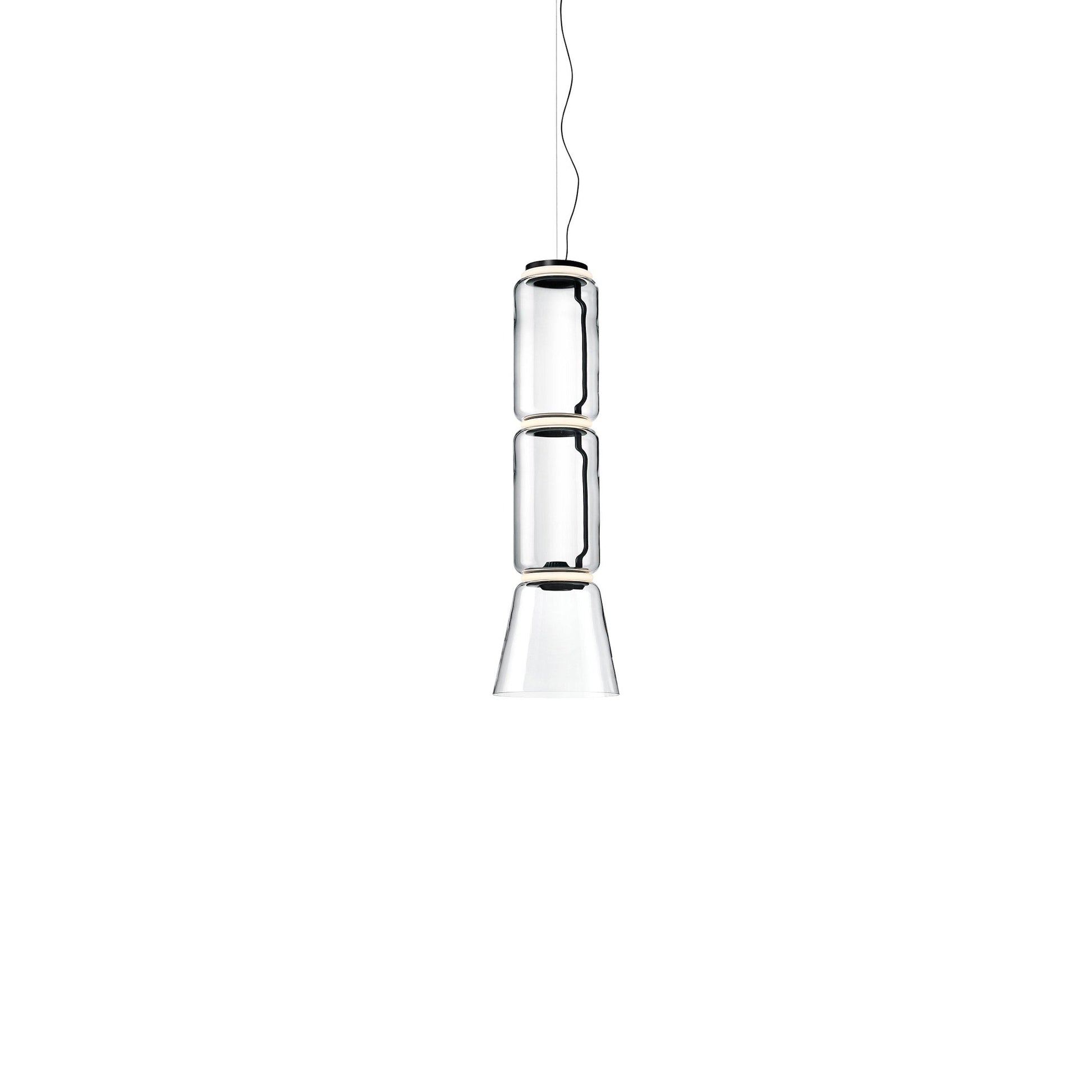 Noctambule Suspension 2 Low Cylinder Cone Lamp by Flos