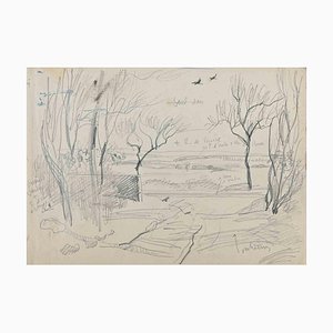 Norbert Meyre, The Landscape, Original Drawing, Mid-20th Century-ZCI-2024885