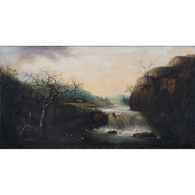 Nordic School Artist, Landscape, Early 19th Century, Oil on Canvas, Framed-BEW-2042859