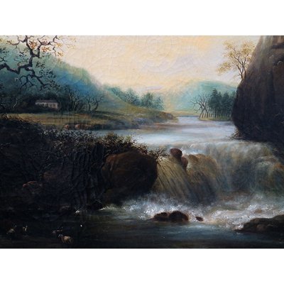 Nordic School Artist, Landscape, Early 19th Century, Oil on Canvas, Framed-BEW-2042859