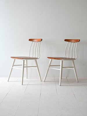 Nordic Wooden Chairs, 1960s, Set of 2-QWP-2042031