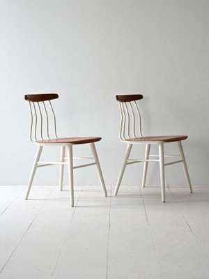 Nordic Wooden Chairs, 1960s, Set of 2-QWP-2042031