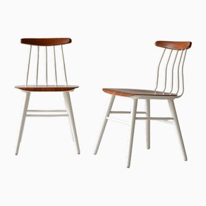 Nordic Wooden Chairs, 1960s, Set of 2-QWP-2042031