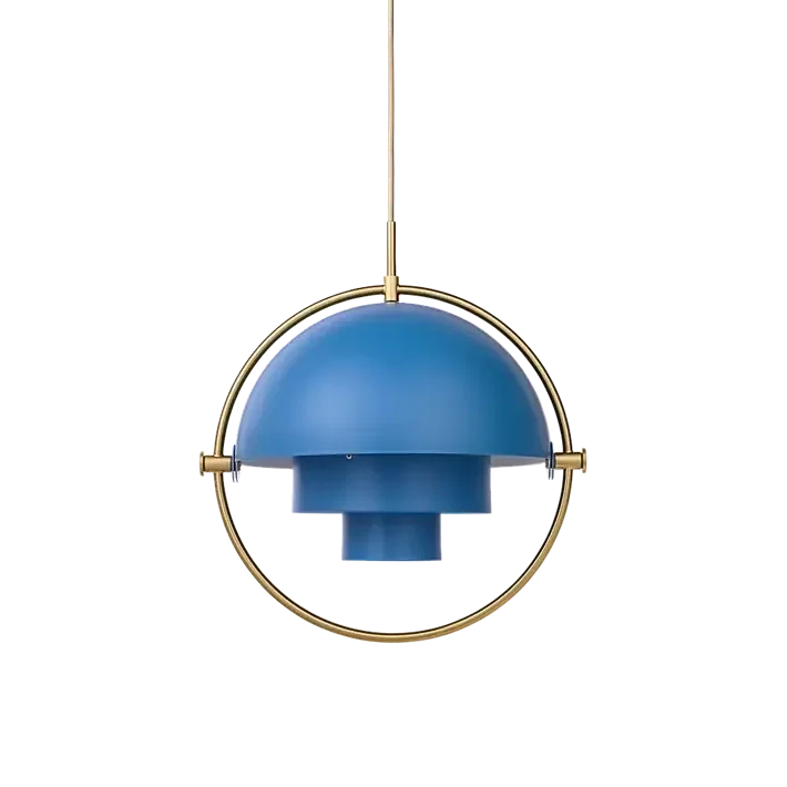 Multi-Lite Pendant Lamp by Gubi #Large/Nordic Blue Matt/Brass