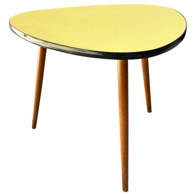 Northern European Yellow Coffee Table with Original Solid Beech Legs, 1960s-GDD-1097268