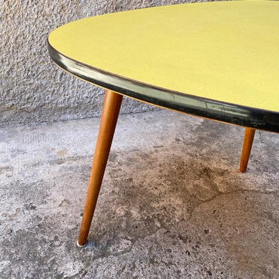 Northern European Yellow Coffee Table with Original Solid Beech Legs, 1960s-GDD-1097268