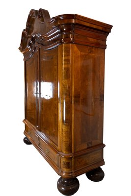 Northern German Baroque Cabinet in Walnut and Oak, 1730s-UY-842799