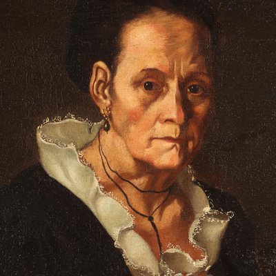 Northern Italian Artist, Portrait of an Elderly Woman, Oil on Canvas, 1600s-VMM-1713242