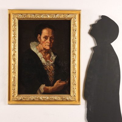 Northern Italian Artist, Portrait of an Elderly Woman, Oil on Canvas, 1600s-VMM-1713242