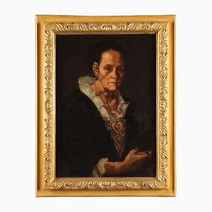 Northern Italian Artist, Portrait of an Elderly Woman, Oil on Canvas, 1600s-VMM-1713242