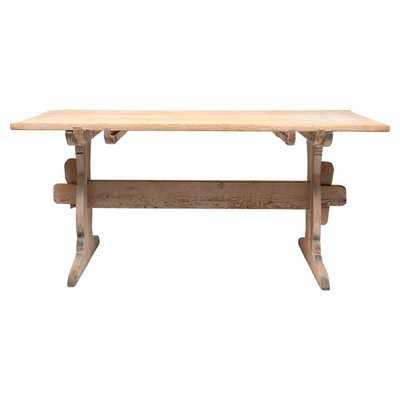 Northern Swedish Genuine Country Dining Trestle Table-MJF-1433265