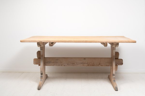 Northern Swedish Genuine Country Dining Trestle Table-MJF-1433265