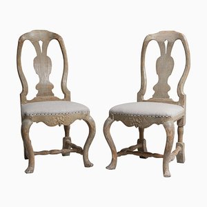 Northern Swedish Rococo Pine Chairs, Set of 2-MJF-990223