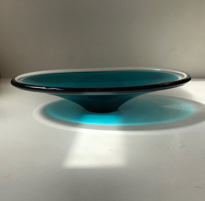 Norwegian Modern Art Glass Dish by Willy Johansson for Hadeland, 1960s-LCR-669026