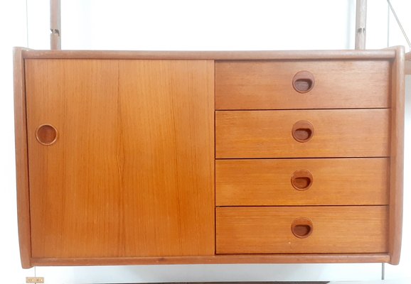 Norwegian Teakwood Wall-Unit by John Texmon for Blindheim Furniture Factory, 1960s-EYI-1140306