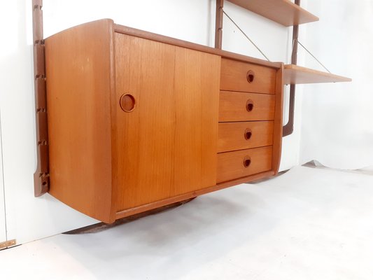 Norwegian Teakwood Wall-Unit by John Texmon for Blindheim Furniture Factory, 1960s-EYI-1140306