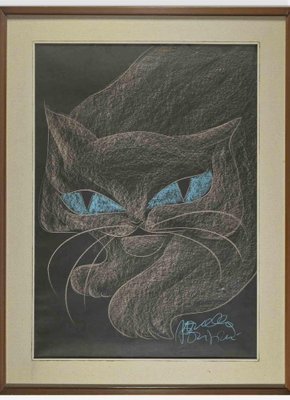 Novella Parigini, Cat, 1970s, Etching-ZCI-1781823