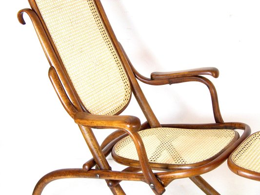 Nr.1 Folding Chair With Arms and Legrest from Thonet, 1880s-TZ-1232020